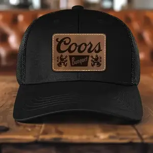 Retro Trucker Cap Coors Banquet Leather Patch Hat by Coors Brewing Co, Vintage Beer Trucker Hat for Men, Funny Drinking Hat, Casual Outdoor Snapback, Trendy 2026 Statement Cap