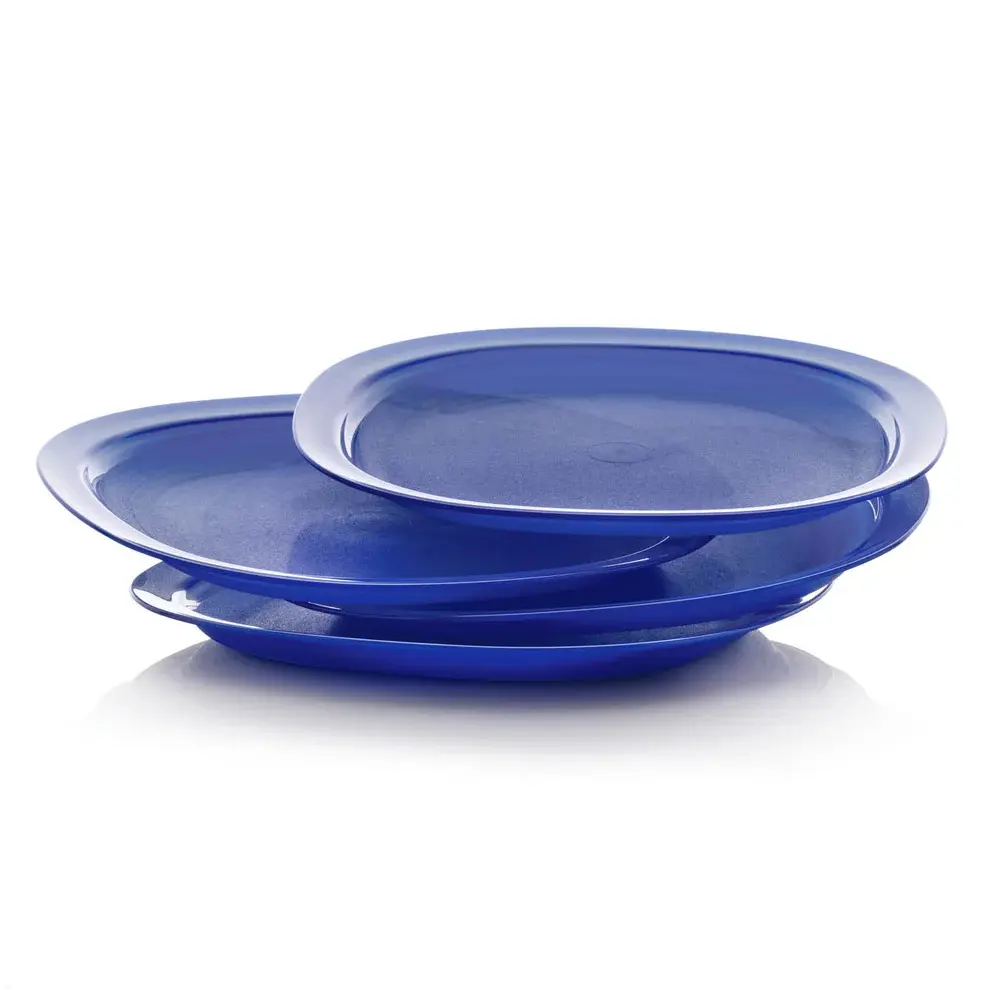 Tupperware Reusable Microwave Luncheon Plates - Set of 4, Lightweight & Durable, Microwave Safe, Eco-Freindly, Perfect for Kids