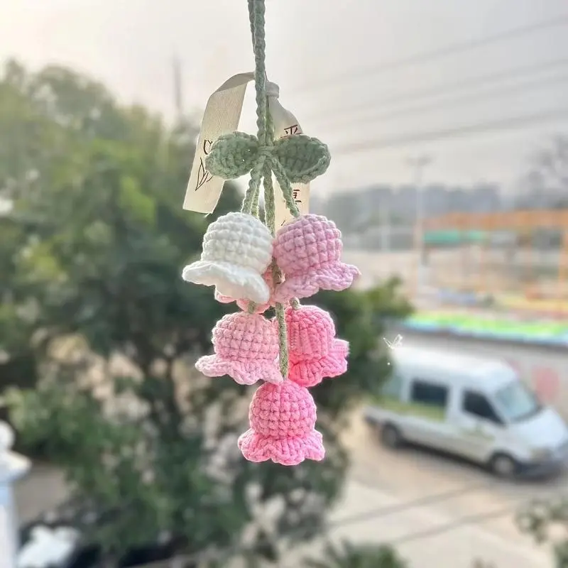 Flower Design Car Rearview Mirror Hanging Ornament, Cute Decorative Pendant, Car Interior Decoration Accessories, Car Trinkets, Car Interior Accessory, Car Ornaments, Car Decorations