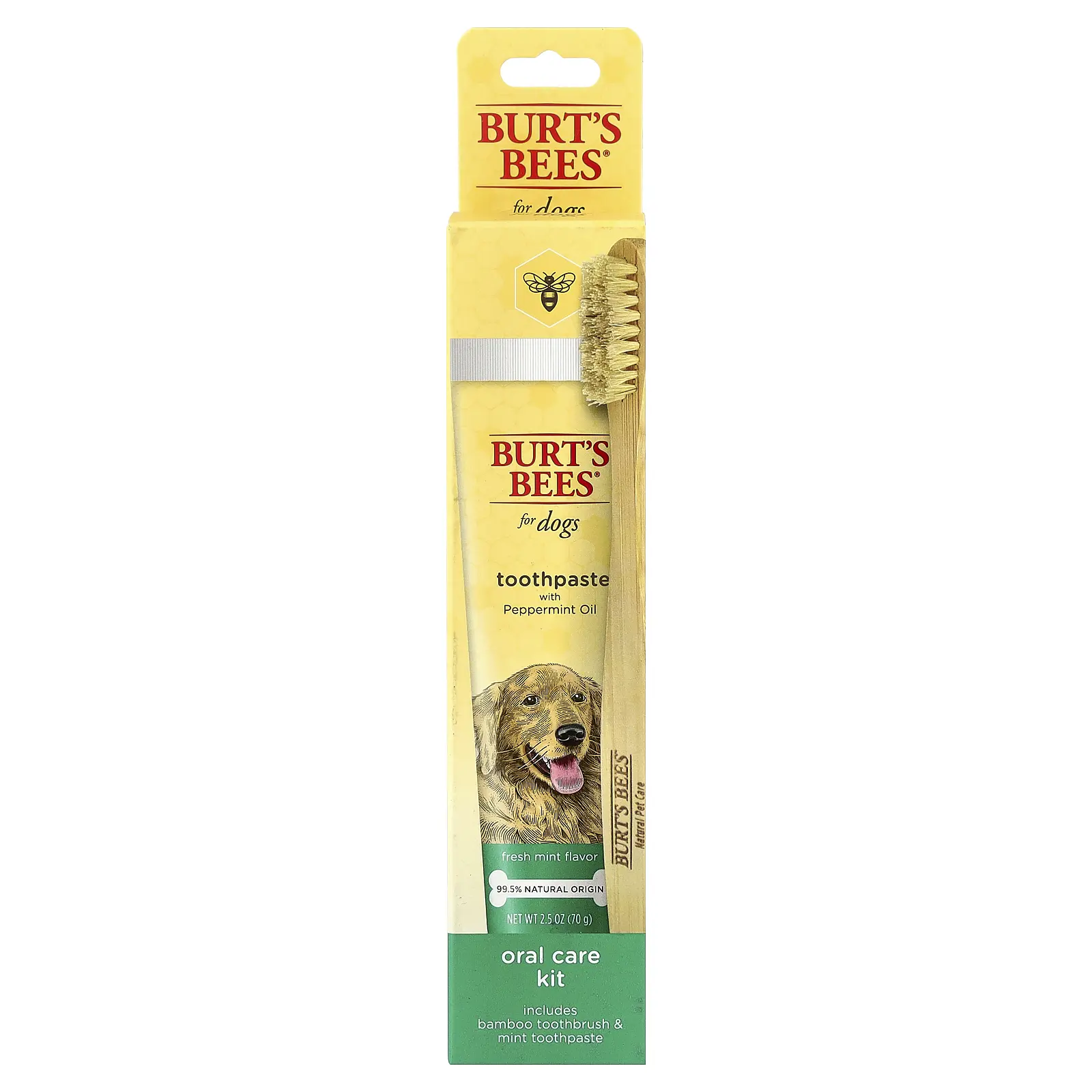 Burt's Bees Oral Care Kit, For Dogs, 2 Piece Kit