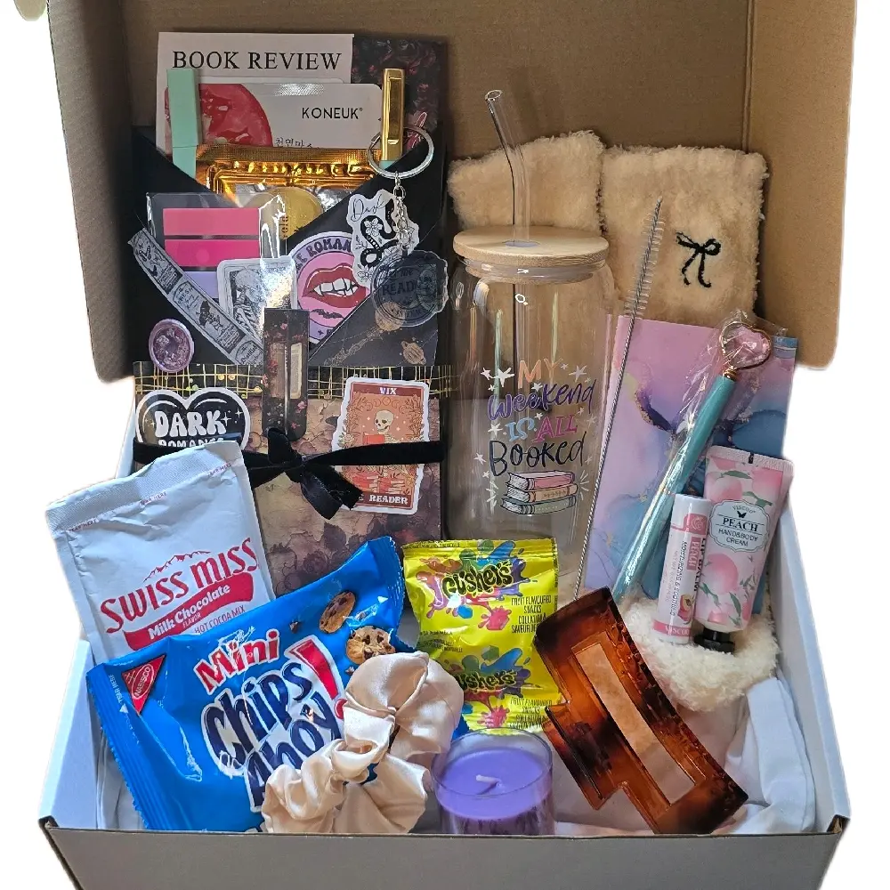 Deluxe Book Box Blind Date with a Book Self Care Box, Scrapbook Inspired, Vintage