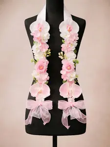 Handmade Graduation Flower Lei – Custom Ribbon Stole, Aesthetic Senior Photo Prop