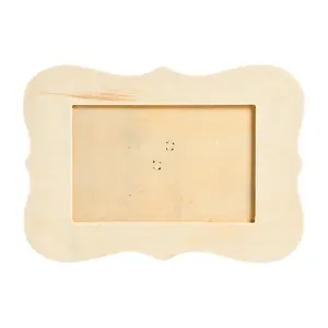 8 1/2" x 6" DIY Unfinished Wood Scallop Picture Frames - 6 Pc.