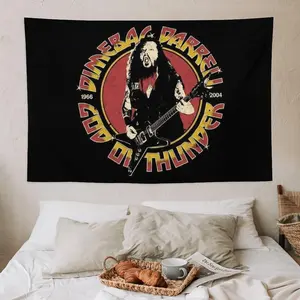 Dimebag Music Darrell Guitar Vaughan Tapestry 40x60 Inch - Metal Music Wall Art Poster Ideal Gift for Guitar Enthusiasts and Home Room Decor