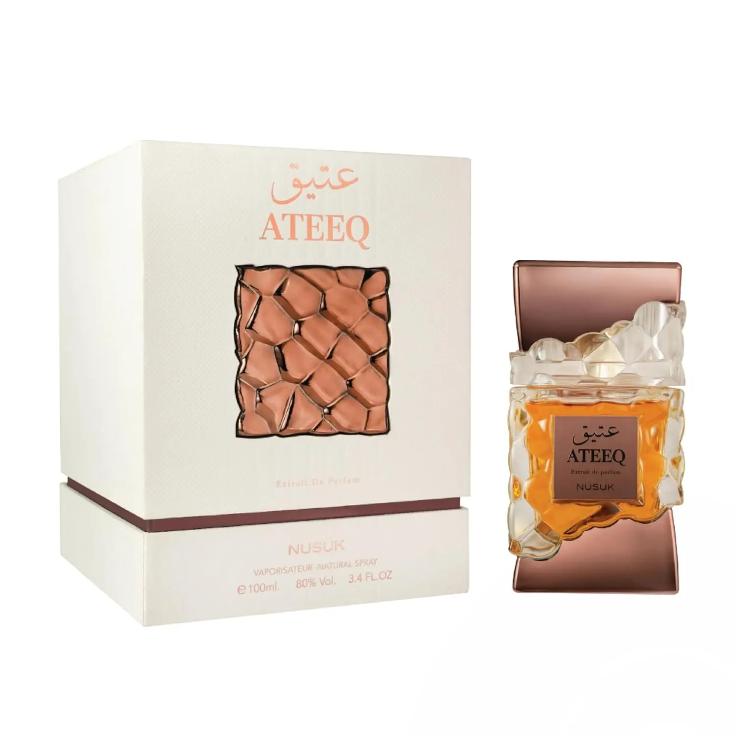 Nusuk Ateeq Eau de Parfum Spray for  Unisex, 3.40 Ounce