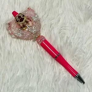 Fancy Beadable Pen Pink Heart