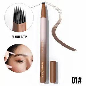 【Valentine's Gift】PHOFAY Microblade Eyebrow Pen - Smudge-Proof & Waterproof Liquid Tattoo Brow Tint - Natural Hair-Like Strokes - Long Lasting Date Night Makeup (Arrives by V-Day) Eyebrow Pencil