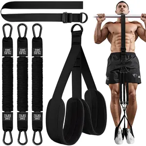A set of universal heavy-duty resistance bands, cantilever bands, elastic ropes and tension bands for pull-ups, adjustable weight, hand muscle and abdominal muscle training, and indoor and outdoor pull-up auxiliary bands suitable for both men and women