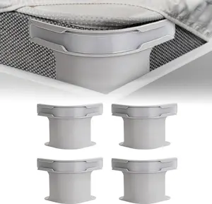 Lockable Sheet Holders Set of 4, HeavyDuty Bed Sheet Holders with Straps, Keep Sheets Firm &Tight, Corner Fitted for All Mattress Sizes, Durable Bedding Accessories - Lock Sheet Holders Keep Sheets Tight (White&Grey) sheet tight heavy duty