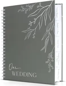 Beautiful Minimalistic Wedding Planner Book and Organizer - Enhance Excitement and Makes Your Countdown Planning Easy