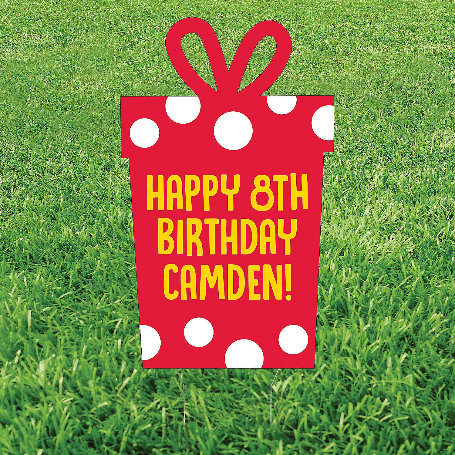 Personalized Large 27" x 45 1/2" Present Yard Sign