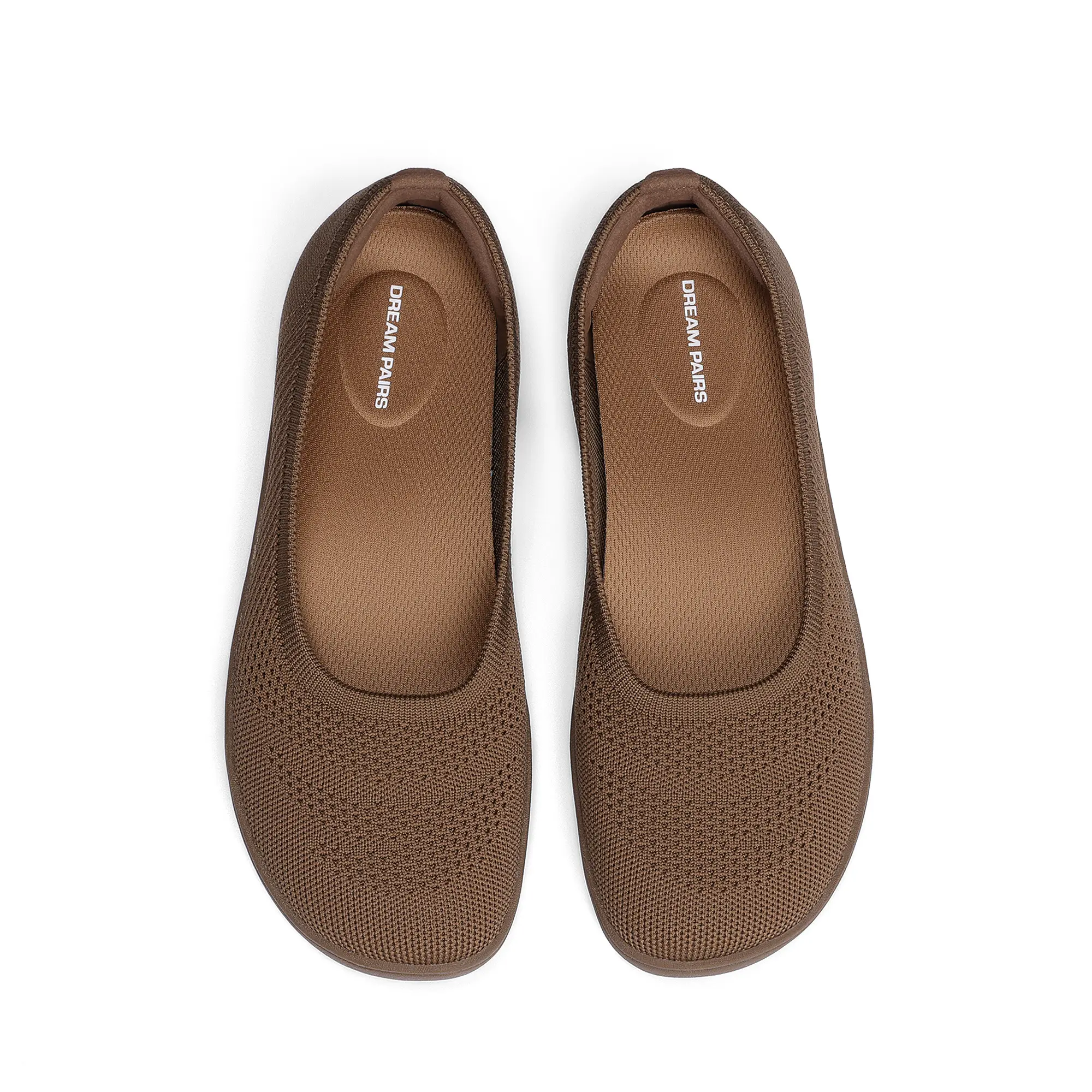 DREAM PAIRS Women's Ballet Wide Toe Flats | Arch Support, Comfort Barefoot, Knit Breathable, Anti-slip Flats Walking Shoes