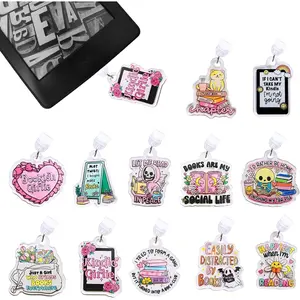 12PCS Charms for E-Reader – Type C Dust Plug Accessories for Kindle & Tablets, Cute Acrylic Port Protectors, Gift for Book Lovers, Students, Teachers, Friends