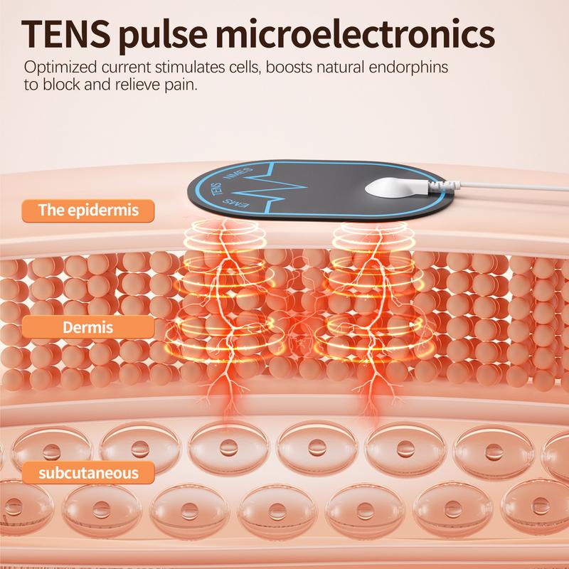 Dual Channel TENS Unit Muscle Stimulator Machine with 18 Modes, Rechargeable TENS Machine Massager with 8 Pads, 30 Intensity Levels, For Back, Neck & Shoulder