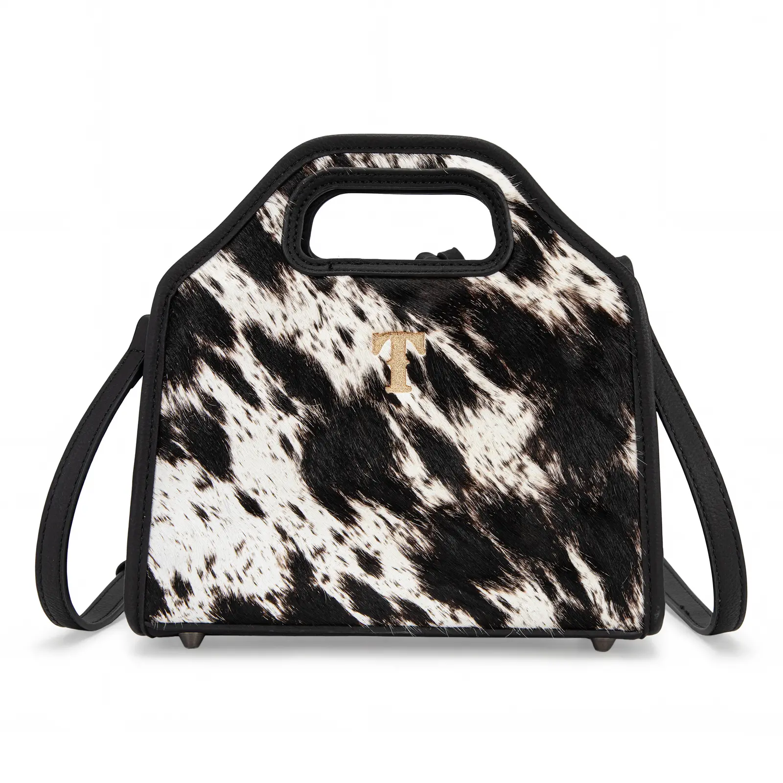 Trinity Ranch Western Cowhide Crossbody Purse for Women with Adjustable Strap