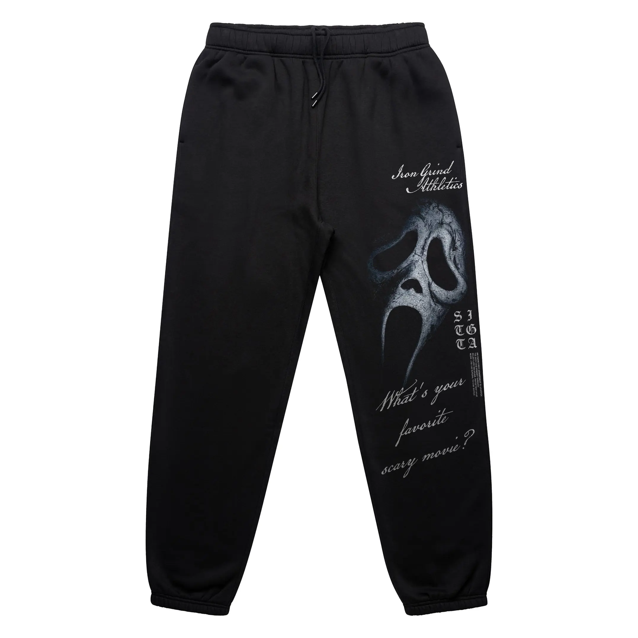 Halloween Ghostface Sweatpants, Horror Inspired Sweatpants, Graphic Fleece Joggers, Unisex Vintage Pants, Casual Streetwear, Cozy Everyday Bottoms