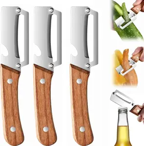 Multifunctional Fruit and Vegetable Peeler with Built-in Bottle Opener, Stainless Steel Blade Kitchen Tool for Peeling Potatoes, Apples, Carrots, and More, Easy Grip Ergonomic Handle for Everyday Cooking