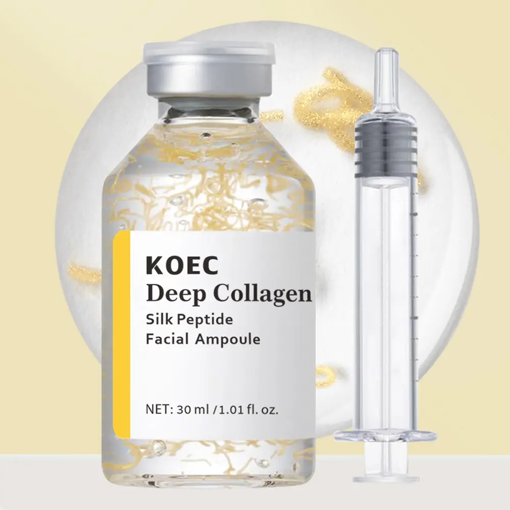 Deep Collagen Peptide Face Serum, Moisturizing Hydrating Firming Deep Hydration Brightening Boosts Skin Radiance, Improves Skin Tone, Suitable for All Skin Types