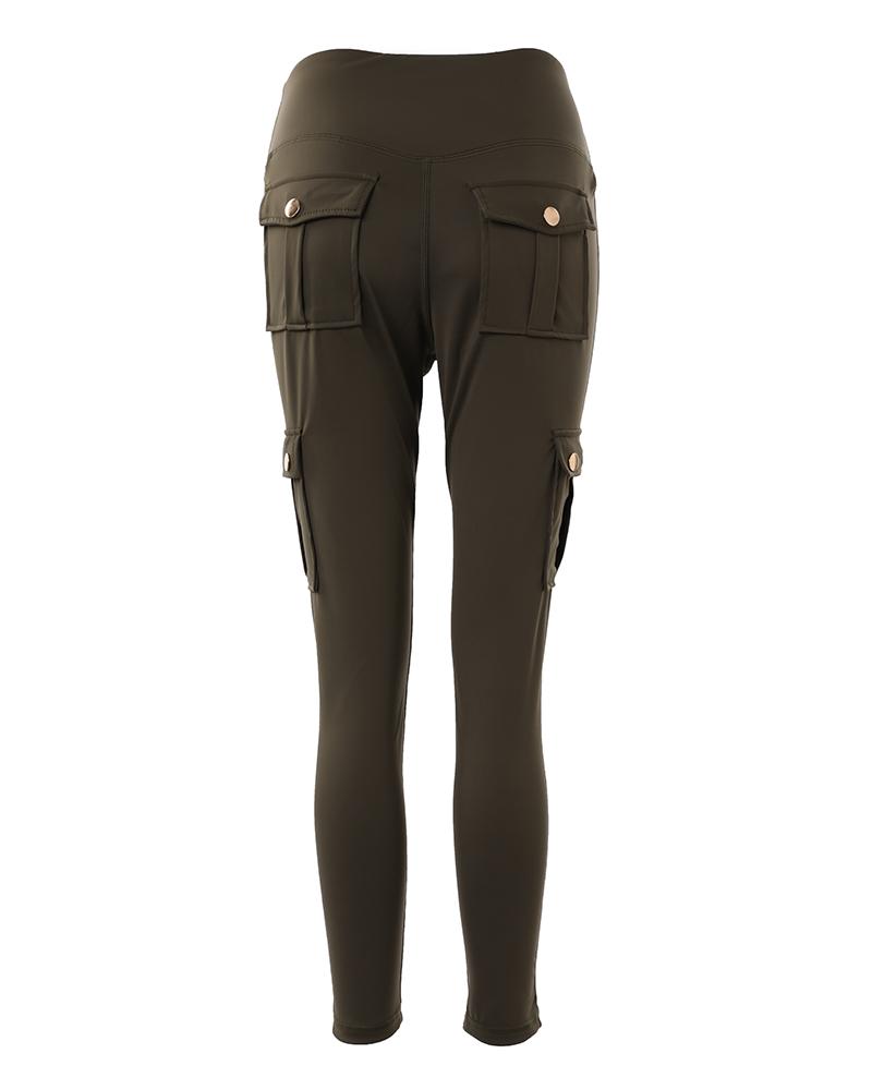 ChicMe Women's Graphic Print High Waist Leggings with Flap Pockets Tummy Control Workout Active Pants Gym Sportswear Bottoms ChicMe Women's Graphic Print High Waist Leggings with Flap Pockets Tummy Control Workout Active Pants Gym Sportswear Bottoms