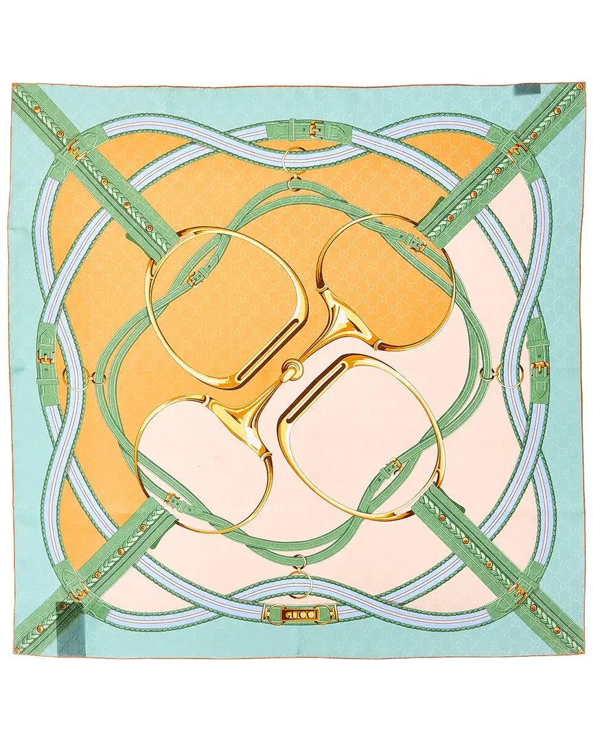 Gucci GG Jacquard Silk Scarf