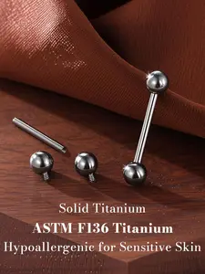 Titanium Nipple Piercing Jewelry 14G 14/16mm Nipple Rings Internally Threaded Nipple Piercing Jewelry for Women