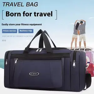 Mens Travel Duffel Bag Oxford Waterproof Hand Luggage Large Capacity Weekender Bag Business Duffle Carry on Bag for Gym Sports Outdoor Trip