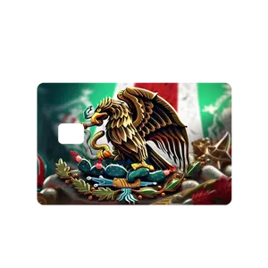 Custom Adhesive Stickers Mexico's Eagle HD Credit Card Sticker - High Quality, Waterproof, Stain Resistant