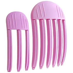 2Pcs 3/6 Teeth Hair Root Fluffy Clips, No-Trace High Skull Hair Styling Accessories for Volume & Natural Puffy Effect, Professional Detangling Comb for Daily & Party Use, Summer Vibes Haircare Tool