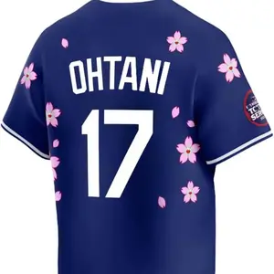 Shohei Ohtani #17 Dodgers Sakura Baseball Jersey, Cherry Blossom Edition Sports Shirt, Soft Breathable Athletic Top, Japanese Streetwear Style, MLB Fan Apparel, Perfect for Outdoor Activities, Daily Wear & Collector Gift