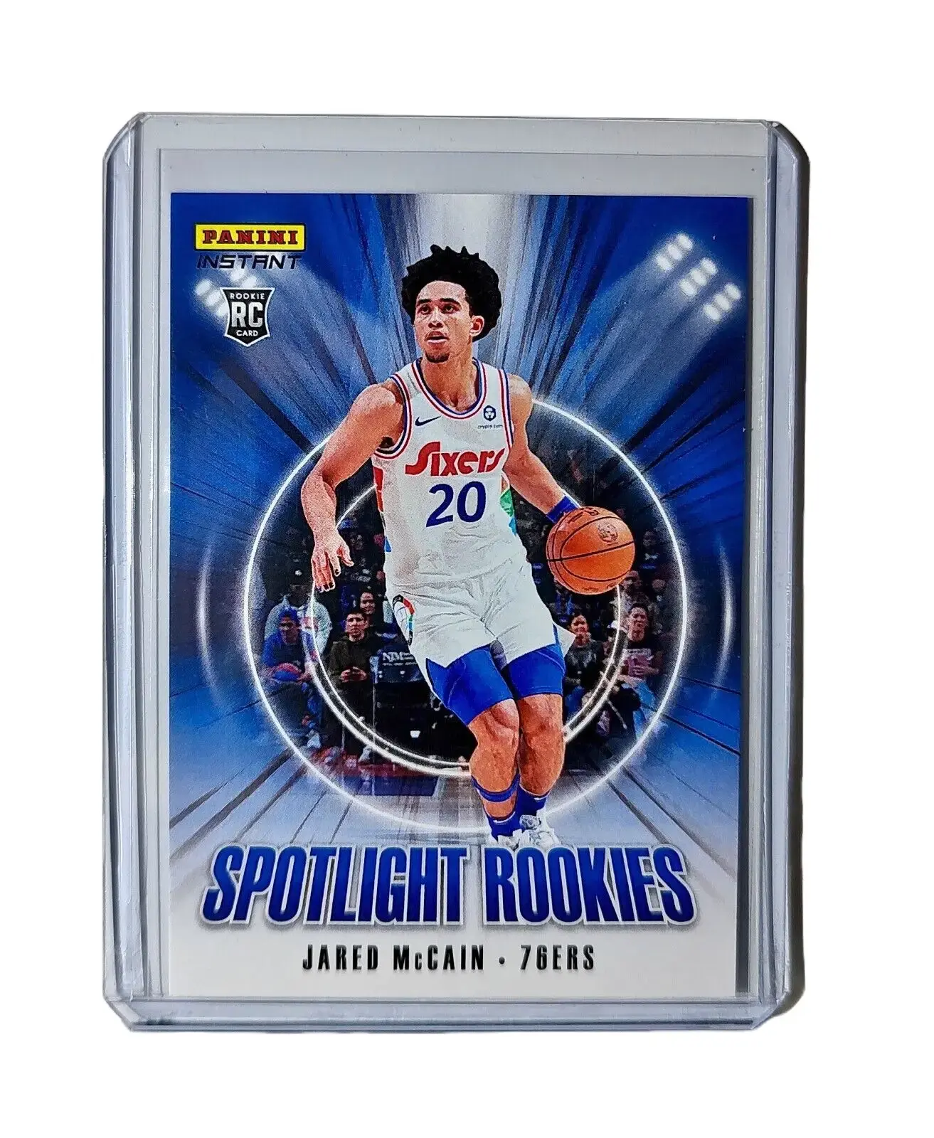 Jared McCain Rookie 2024-25 Panini Spotlight Rookies NBA #16 Card 76ers 1/170