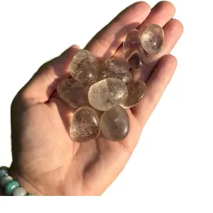 1/2 Pound or 3 Pieces Smokey Quartz Tumble Stone Bulk Wholesale Lot of Crystals 20-30mm