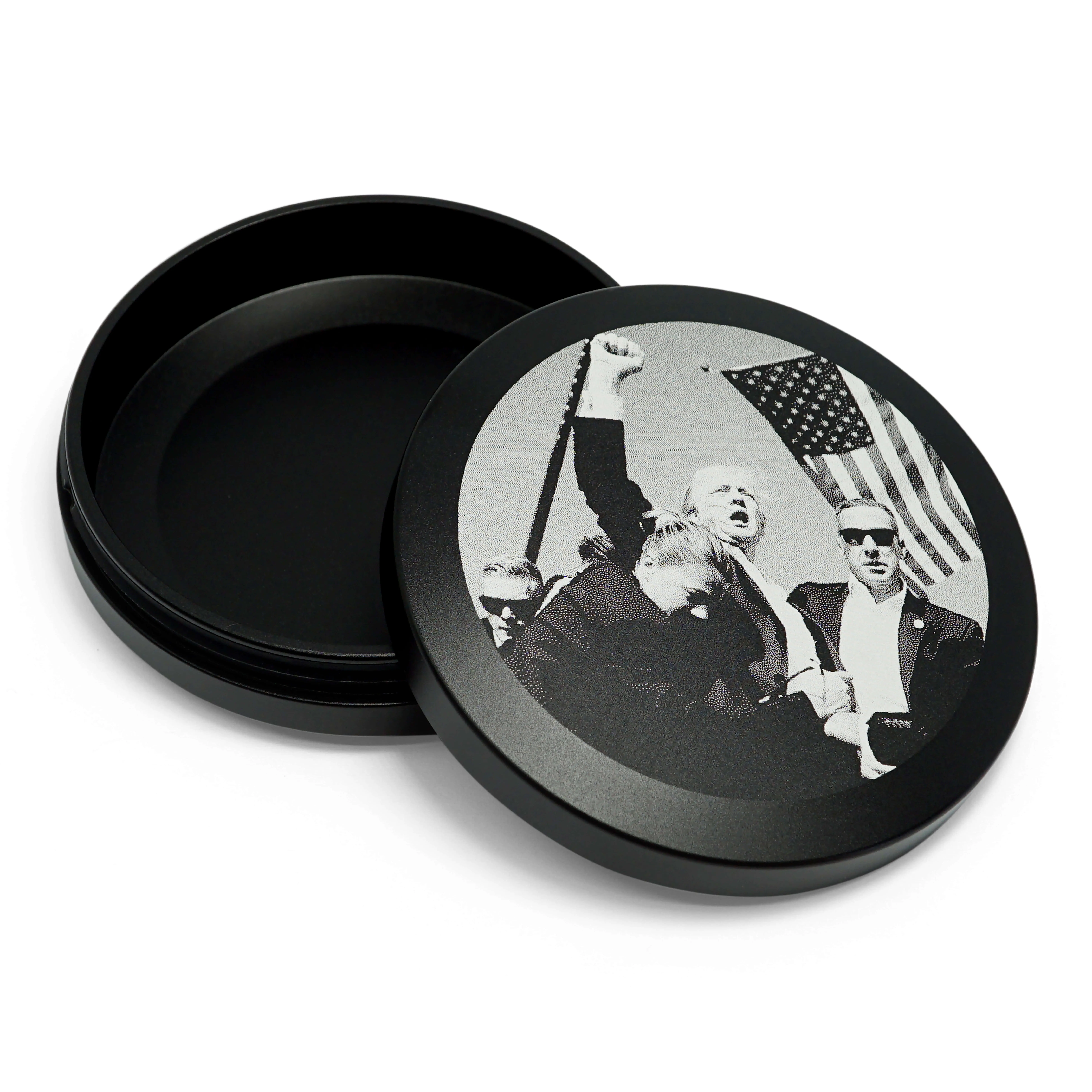 Premium Metal Storage Can - Laser Engraved Aluminum Tin, Metal Can, Portable EDC Container, Gift for Him, Travel-Friendly Organizer, FIGHT