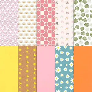 Boho Tissue Paper - Rainbow Flower , 100 Sheets, 19.7 x 13.8 Inch (10 Patterns) for DIY Crafts, Birthday,  Shower, Party  Decoration