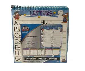 Dry Erase Activity Book Letters & Numbers – Reusable Learning Workbook with Marker