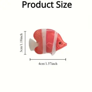 10pcs Floating Aquarium Fish Set, Realistic Plastic Tropical Fish Decoration for Aquarium and Bathroom