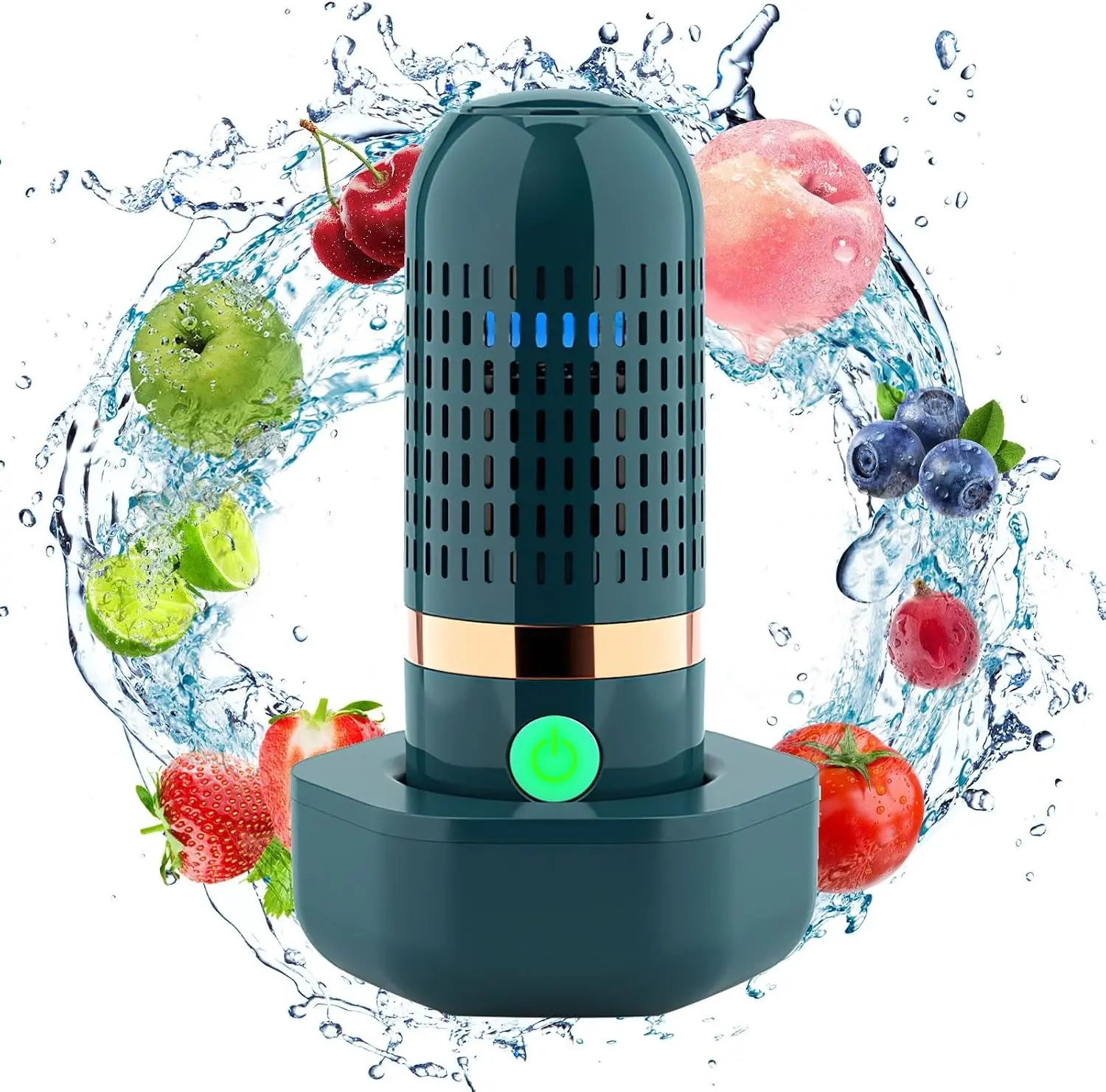 Portable USB Wireless Fruit Vegetable Washing Machine with OH-ion Purification Technology for Cleaning Food