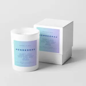 Brooklyn Wax Honokohau Scented Candle 11.5oz Coconut Sandalwood Aromatherapy Candle Sleep Aid Wax 84 Hours Clean Burn Time Natural Soy Wax Gift Fragrance Decor Tropical Cozy Perfume