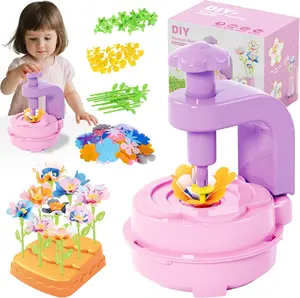 Fabric Flower Bouquets Toys, 300+ Pcs Birthday Gift Activity Kit, STEM Craft for Kids, Reusable DIY Bouquets Maker Mothers Day Gifts for 3 4 5 6 7 8 Years Toddler Girl Gift