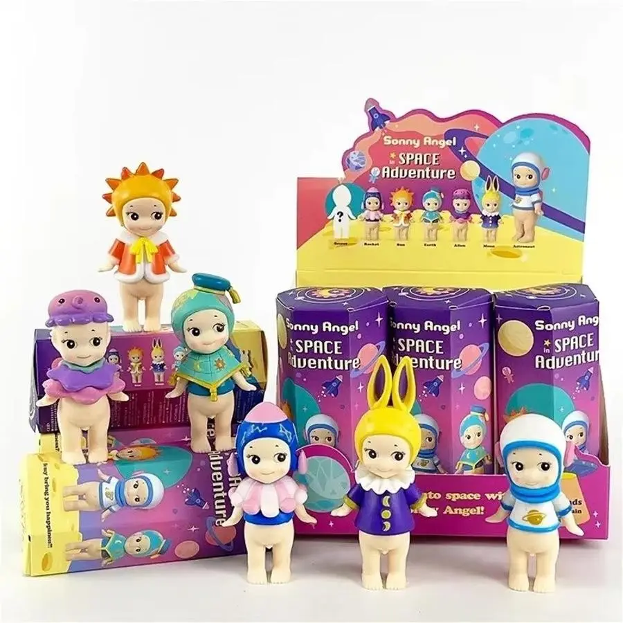 Sonny Angel Space Adventure Blind Box Figure, Astronaut Rocket Moon Mini Collectible Art Toy