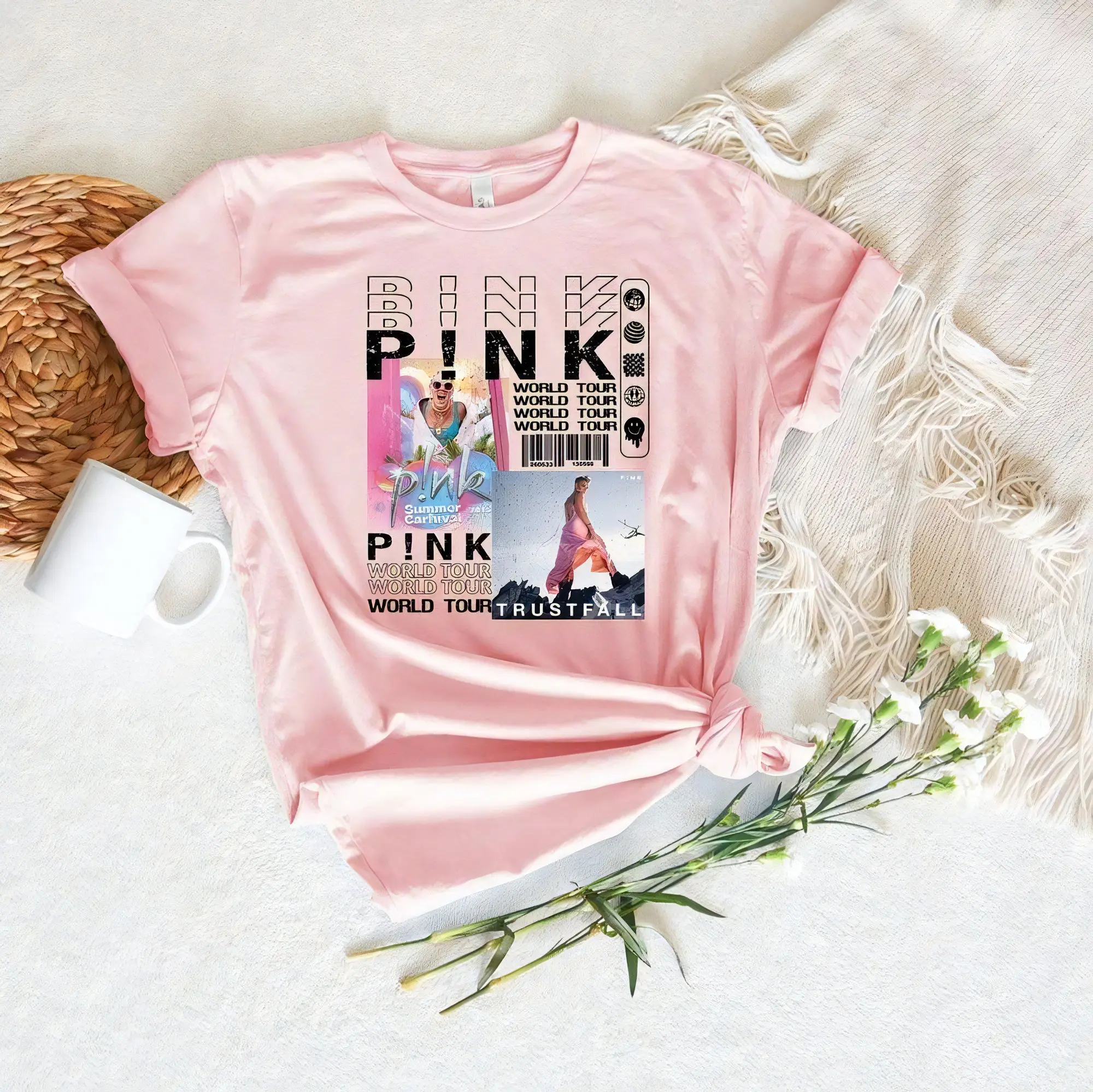 P!nk Pink Singer T-shirt , Sweatshirt, Hoodie - Trustfall Album Tee - Summer Tour 2024
