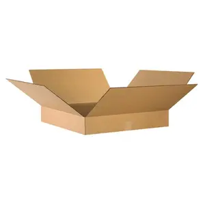 Box Partners 24244 24 in. x 24 in. x 4 in. Flat Corrugated Boxes- 10