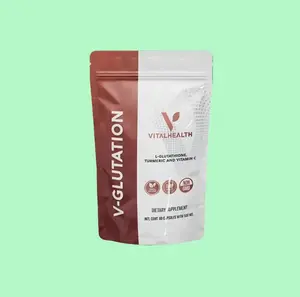 VITALHEALTH V-Glutation Antioxidant Supplement for Immune Support & Cellular Health 60 Veggie Capsules Vegetarian Minerals Vitamins Natural