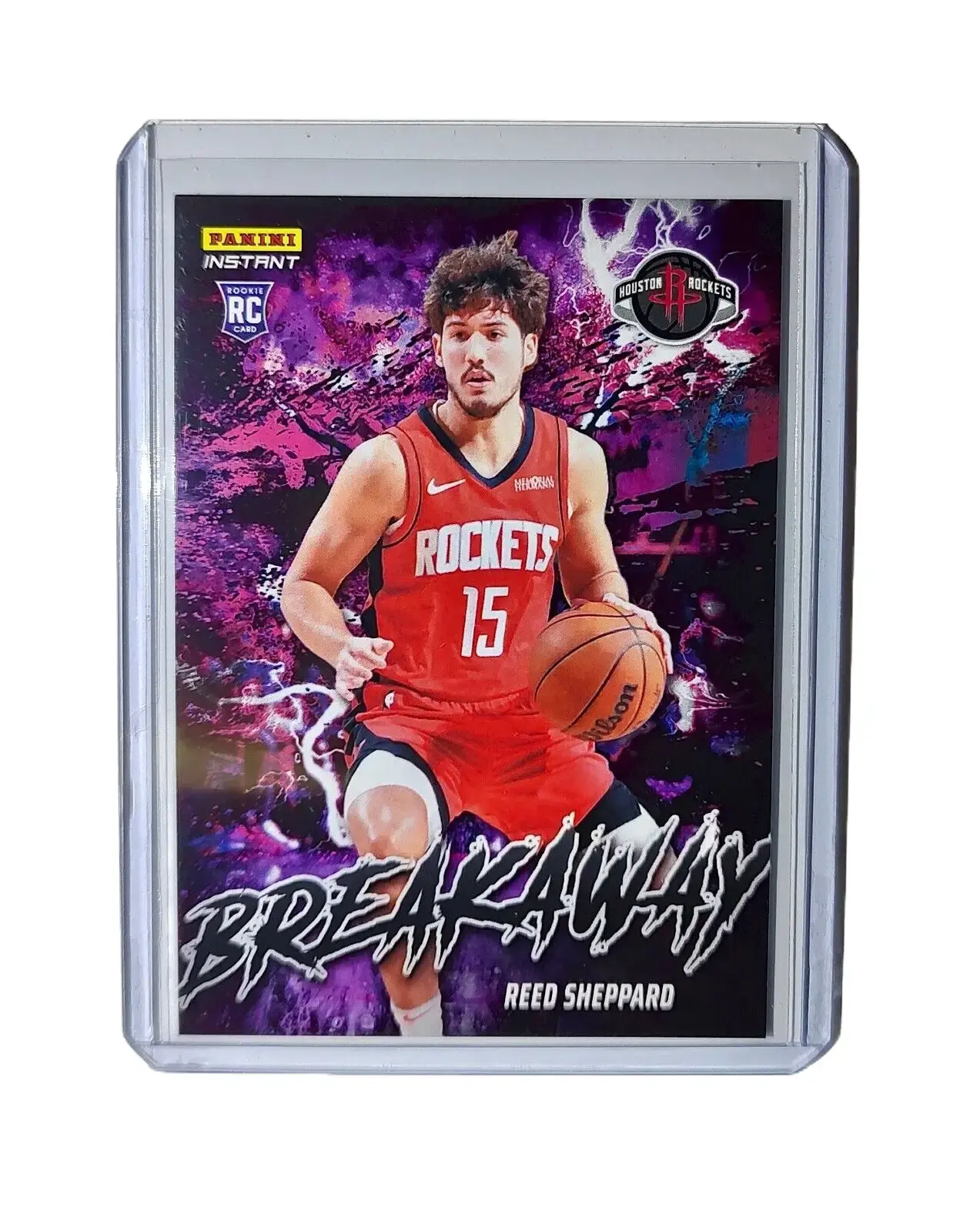 Reed Sheppard Rookie 2024-25 Panini NBA #3 Breakaway Card Rockets 1/1355