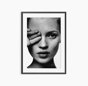 Kate Moss Prints, Photography Prints, Kate Moss, Retro Poster, Kate Moss Poster, Black and White Wall Art, Museum Quality Photography Poster