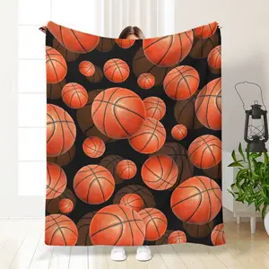 A Basketball Blanket Basketball Gifts for Boys Sport Basketball Throw Blanket Lightweight Cozy Blanket for Bedding Bedroom Decor Basketball Stuff