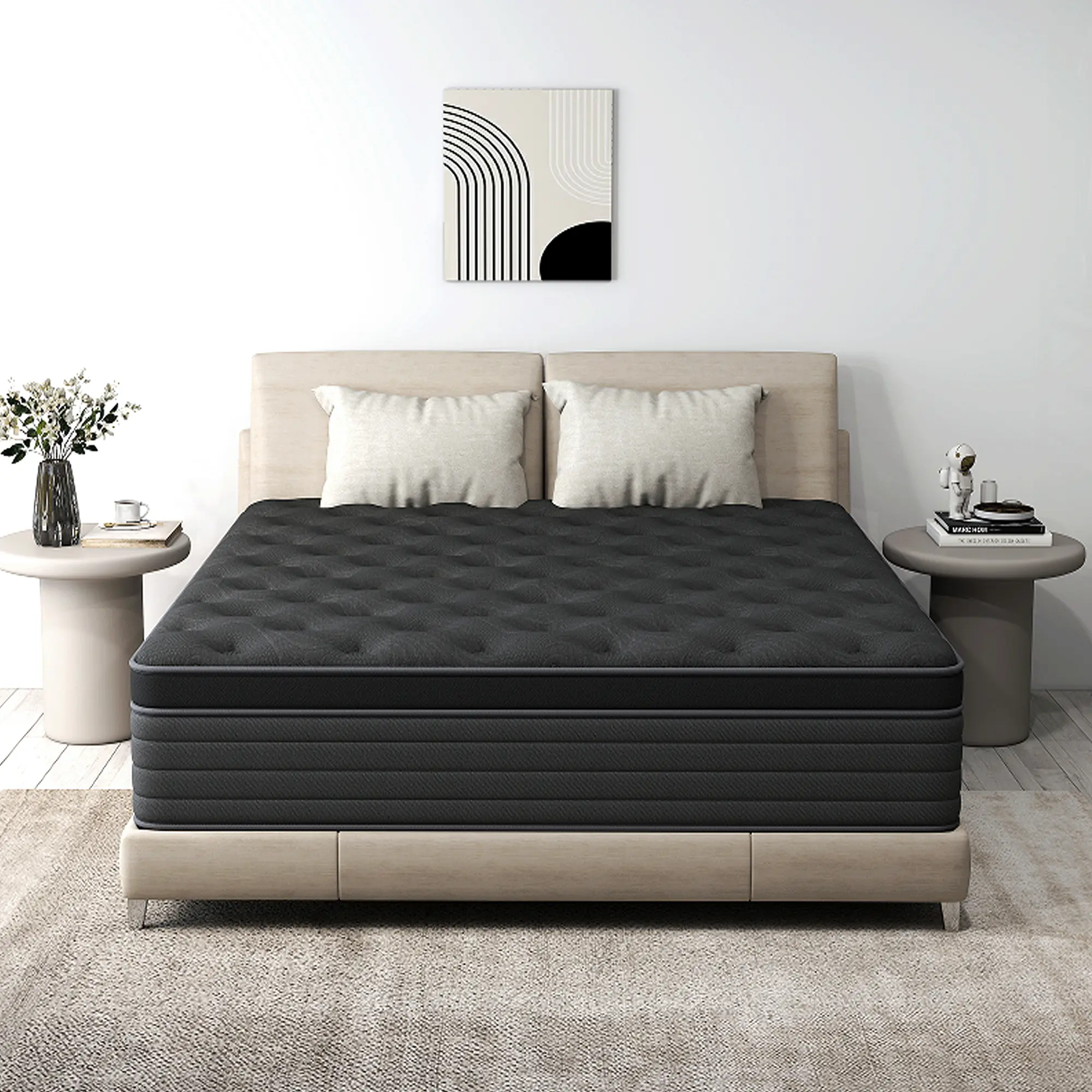 12-14 Inch, Boxed Hybrid Mattress, Innerspring Mattress, New Compressed Mattress
