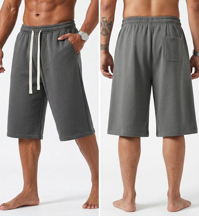 Men's Solid Pocket Waist Shorts, Lightweight Breathable Shorts, Casual Breathable Comfortable Shorts for Running Gym Workout, Men's Bottoms for All Seasons