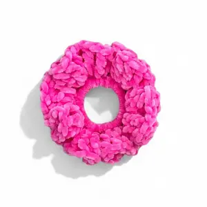 Soft Shiny Ruffle Scrunchie – Handmade Satin Hair Tie in Small, Medium, and Large – Elegant, Colorful Luxurious, and Gentle on Hair Assorted Glossy Pleated Scrunchies
