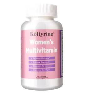 Koltyrine Women’s Daily Multivitamin Supplement - Calcium, Magnesium, Cranberry, Probiotics, Collagen, Astaxanthin - Skin, Hair, Anti-aging & Stress Support - 60 beauty supplements