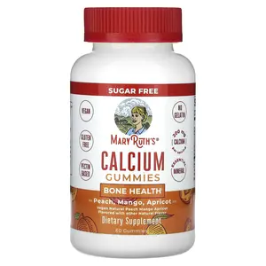 MaryRuth's Calcium Gummies, Peach, Mango, Apricot, 60 Gummies (100 mg per Gummy)